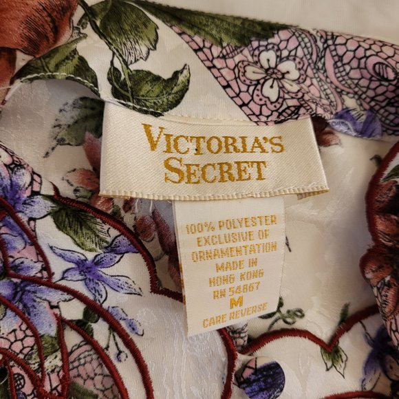 Victoria's Secret Gold Label Vintage Floral Cami Short Matching Set Lingerie M - Picture 5 of 11